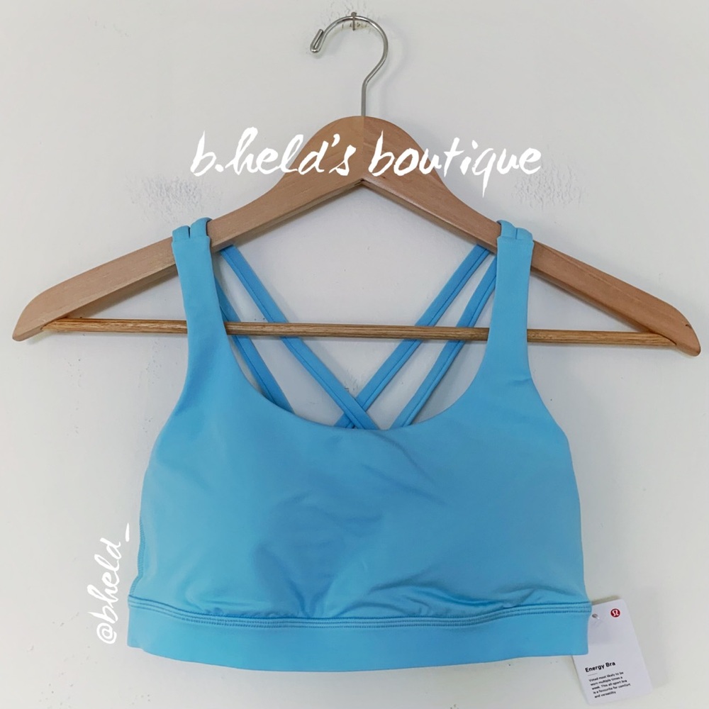 lululemon Energy Bra in Blue Chill (Pastel Blue) Size 4 Brand New NWT - Picture 3 of 15